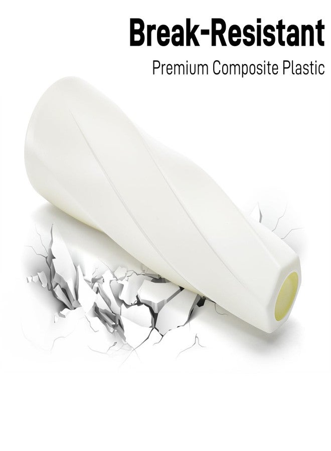 ELFULLY 10 Pack White Flower Vases Bulk, 8" Modern Style Vases, Composite Plastic Unbreakable Bud Vase, Tall Conic Floral Vase for Centerpieces Bouquet Home Decor Wedding Party Dinner Table - Image 5